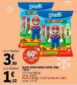 E.Leclerc Yeti - glace super mario super tube offre