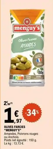 E.Leclerc Menguy's - olives farcies offre