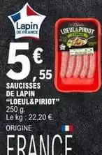 E.Leclerc Saucisses de lapin offre