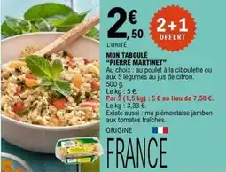 E.Leclerc Martinet - mon taboulé pierre martinet offre
