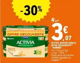 E.Leclerc Danone - activia saveur vanille offre découverte offre