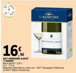 E.Leclerc Aoc - bourgogne aligote offre