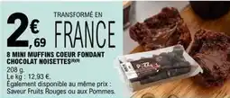 E.Leclerc Pozz - 8 mini muffins coeur fondant chocolat noisettes offre