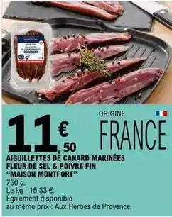 E.Leclerc Canard - aiguillettes de marinées fleur de sel & poivre fin offre