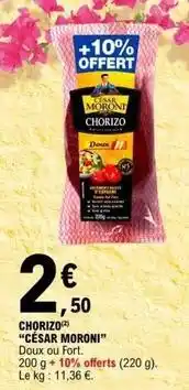 E.Leclerc César moroni - chorizo offre