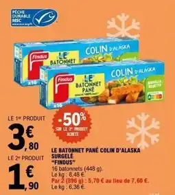 E.Leclerc Findus - le batonnet pane colin d'alaska surgele offre
