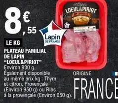 E.Leclerc Plateau familial de lapin offre