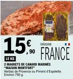 E.Leclerc Canard - 2 magrets de marines offre