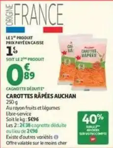Auchan Supermarché Auchan - carottes râpées offre