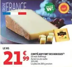 Auchan Supermarché Comté aop fort des rousses offre