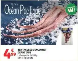 Auchan Supermarché Tentacules d'encornet géant cuit offre