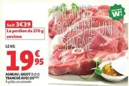 Auchan Supermarché Mon - agneau: gigot tranché avec os offre