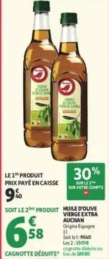 Auchan Supermarché Auchan - huile d'olive vierge extra offre