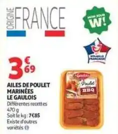 Auchan Supermarché Le gaulois - ailes de poulet marinées offre