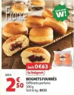 Auchan Supermarché Beignets fourrés offre