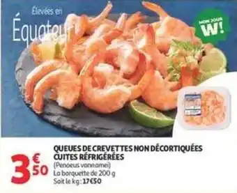Mon - queues de crevettes non décortiquées cuites réfrigérées