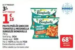 Auchan Supermarché Bonduelle - pasta poelee gnocchi tomates & mozarella surgelée offre