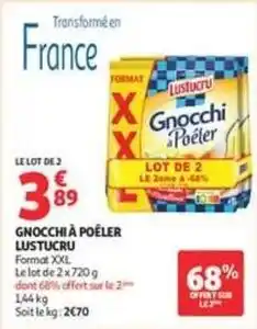 Auchan Supermarché Lustucru - gnocchi à poêler offre