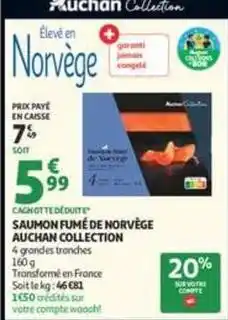 Auchan Supermarché Auchan - saumon fumé de norvège offre