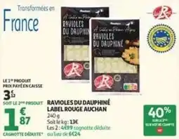 Auchan Supermarché Auchan - ravioles du dauphiné label rouge offre