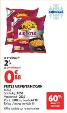 Auchan Supermarché Mccain - frites air fryer offre