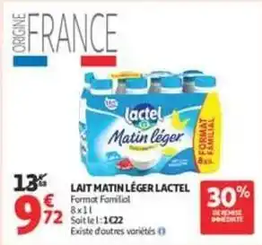 Lactel - lait matin leger