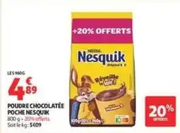 Auchan Supermarché Nestlé - poudre chocolatee poche nesquik offre