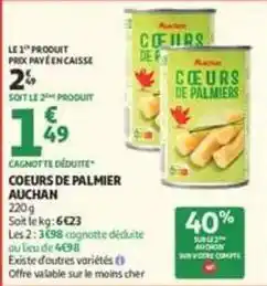 Auchan Supermarché Auchan - coeurs de palmier offre