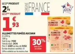 Auchan Supermarché Auchan - allumettes fumées offre