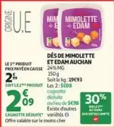Auchan Supermarché Auchan - dés de mimolette et edam offre