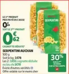 Auchan Supermarché Auchan - serpentini offre