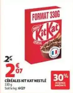 Auchan Supermarché Nestlé - céréales kit kat offre