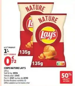 Auchan Supermarché Lay's - chips nature offre