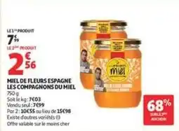 Auchan Supermarché Les compagnons du miel - fleurs espagne offre