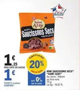 E.Leclerc Express E.leclerc - mini saucissons secs offre