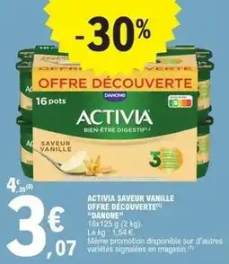 E.Leclerc Express Danone - activia saveur vanille offre découverte offre