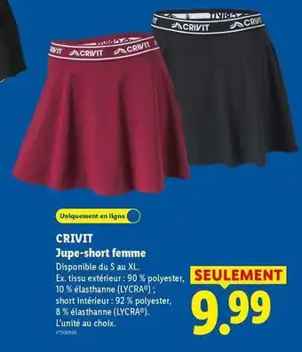 Crivit - jupe-short femme