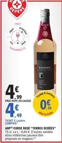 E.Leclerc Express E.leclerc - aop corse rosé offre