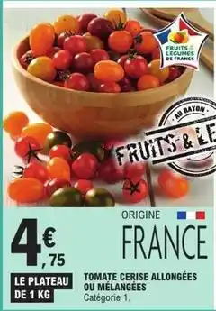 E.Leclerc Express Tomate cerise allongees ou mélangées offre