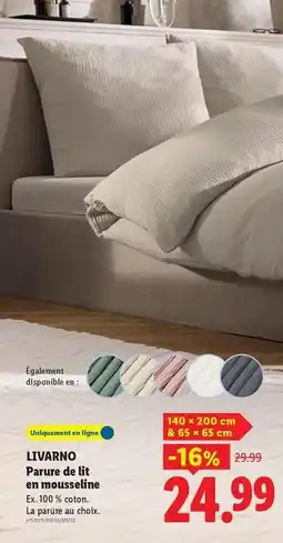 Lidl Livarno - parure de lit en mousseline offre
