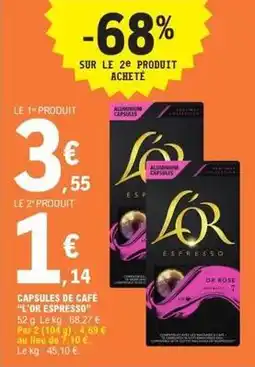 E.Leclerc Express L'or espresso - capsules de café offre