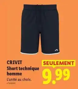 Crivit - short technique homme