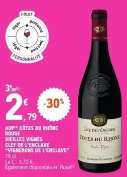 E.Leclerc Express Côtes du rhône - aop rouge vieilles vignes offre