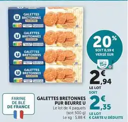 Hyper U U - galettes bretonnes pur beurre offre
