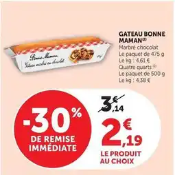 Super U Bonne maman - gateau offre