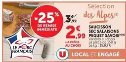 Super U Peguet - saucisson sec salaisons savoie offre