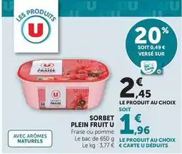 Hyper U U - sorbet plein fruit offre
