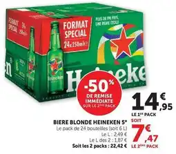 Hyper U Heineken - bière blonde 5° offre