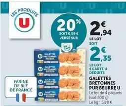 Super U U - galettes bretonnes pur beurre offre