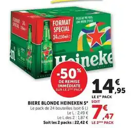 Super U Heineken - bière blonde 5° offre